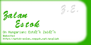 zalan estok business card